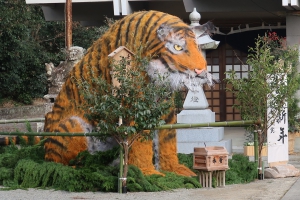 【大宮神社】リアルな出来栄え！“寅年”にちなんだ“トラの巨大オブジェ”