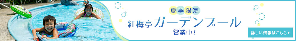 夏季限定 紅梅亭ガーデンプール営業中！