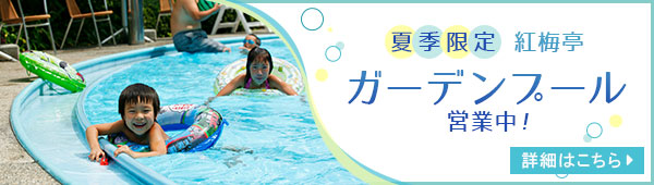 夏季限定 紅梅亭ガーデンプール営業中！